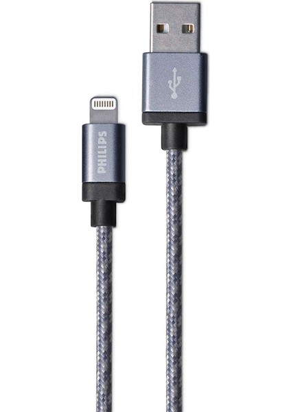 Apple MFI Lisanslı UsbA to Lightning 1.2Metre Hızlı Data ve Şarj Kablosu Gri DLC2508N