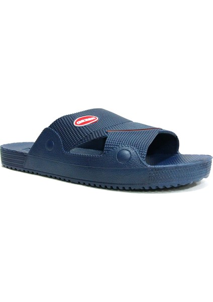 8025 Lacivert Kırmızı Kaymaz Taban Anatomik Erkek Terlik