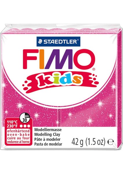 Fimo Kids Polimer Kil 42Gr. Glitter Pink