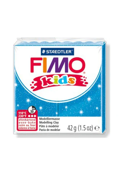 Fimo Kids Polimer Kil 42Gr. Glitter Blue