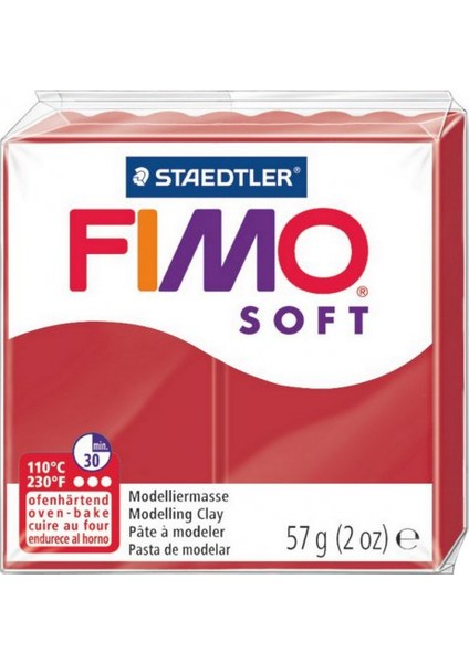 Fimo Soft Polimer Kil 57Gr. Christmas Red