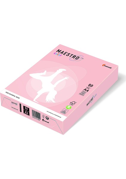 Maestro A4 Renkli Fotokopi Kağıdı Pembe Opı74 80Gr 1 Paket