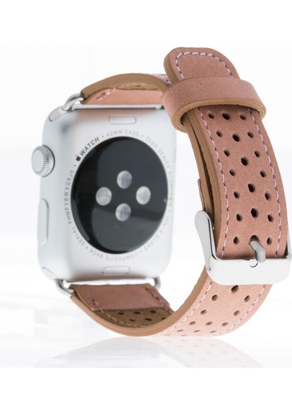 Apple Watch Uyumlu Deri Kordon 42/44mm-Pembe(87011)