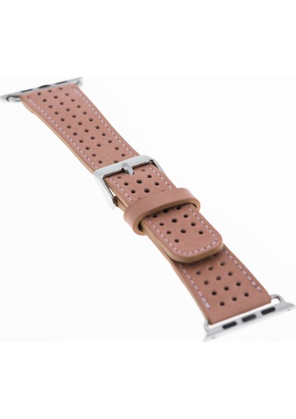 Apple Watch Uyumlu Deri Kordon 42/44mm-Pembe(87011)
