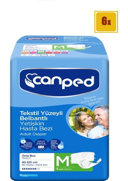 Hasta Bezi Belbantlı Orta Boy 9'lu 6'lı Set