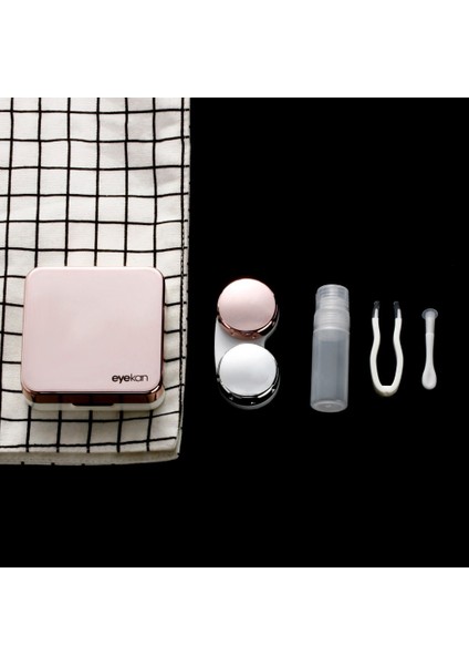 Aynalı Kontakt Lens Kutusu - Rose