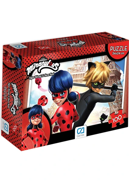 Ca Ca Games  Miraculous Puzzle Kırmızı 100 Parça