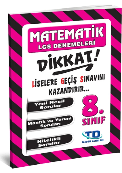 Tandem 8. Sınıf LGS Matematik 8 Deneme