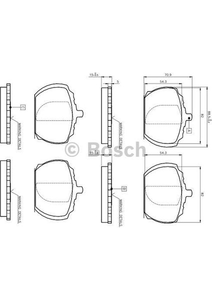 Fren Balatası Ön WVA 20364 Ford Transit 2.5 P100 Yeni:0986463641