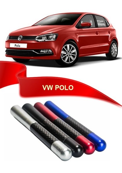 VW Polo Uyumlu Karbon Desenli Çubuk Metal Radio Anteni - Siyah fiyatları