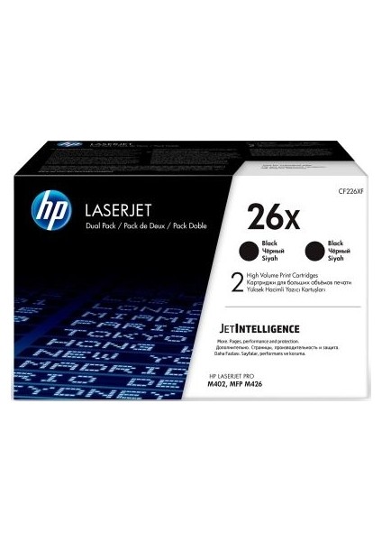 26X-CF226XF Toner Yüksek Kapasiteli İkili Paket fiyatları