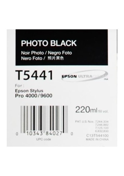 T5441-C13T544100 Foto Siyah Kartuş