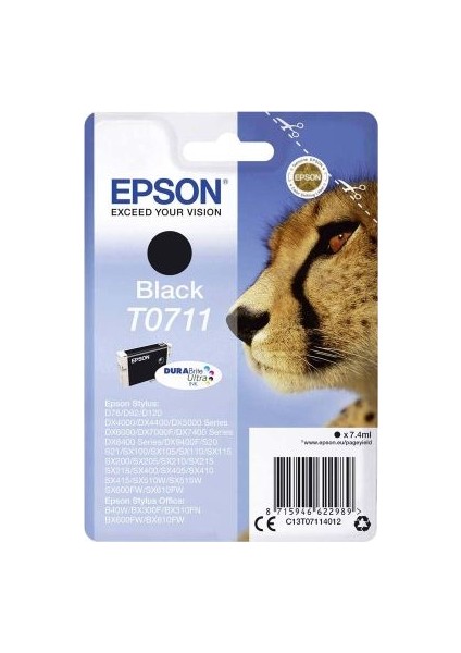 T0711-C13T07114021 Siyah Kartuş