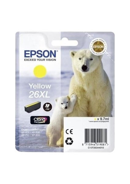 26XL-T2634-C13T26344020 Sarı Kartuş fiyatları