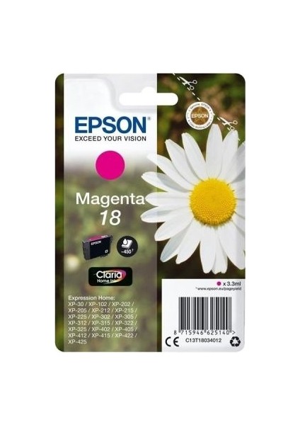 18-T1803-C13T18034020 Kırmızı Kartuş modelleri