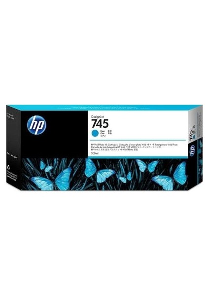 Hp 745-F9K03A Mavi Kartuş Yüksek Kapasiteli