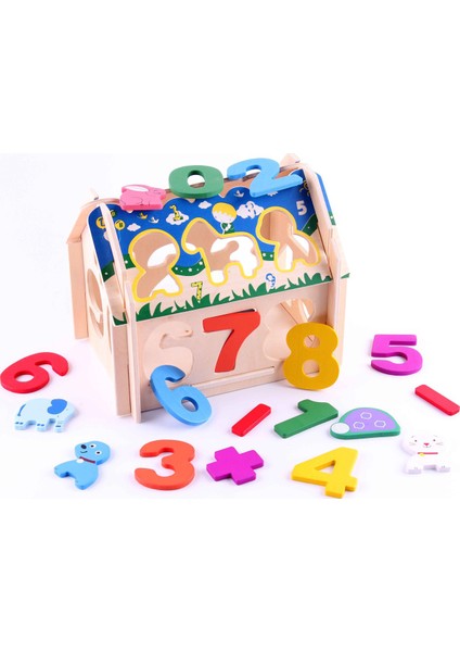 Math Wooden Blocks House