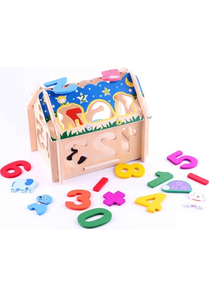 Math Wooden Blocks House