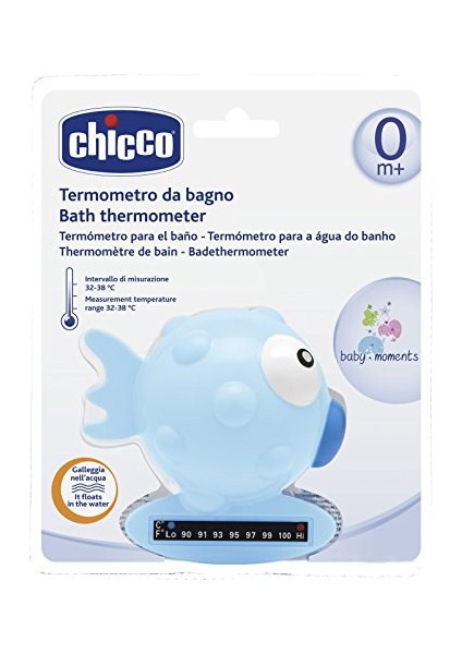 Balık Şekilli Banyo Termometre - Mavi