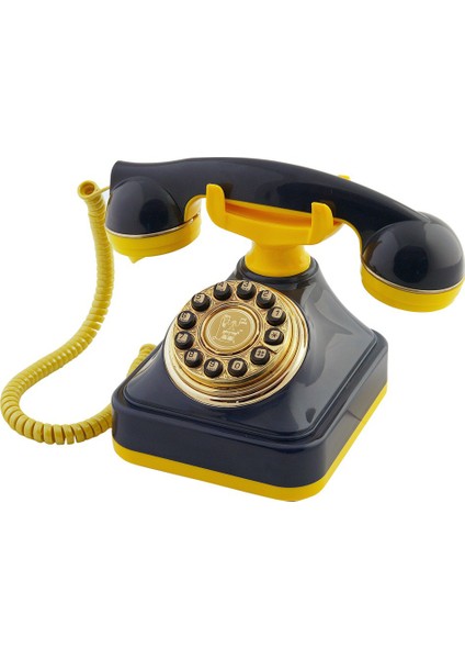 Sarı Lacivert Klasik Tuşlu Telefon 4