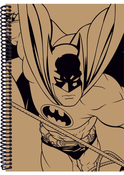 Batman Kraft Defter 19X26 100 Yaprak Çizgisiz