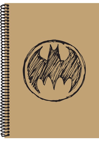 Batman Kraft Defter 19X26 100 Yaprak Çizgisiz