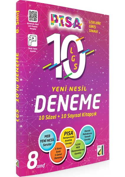 Damla Yayınevi Pisa LGS 10'lu Yeni Nesil Deneme