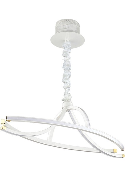 Darin-2 Metal Yaş Boyalı Altın Kaplama Detaylı Ledli Avize