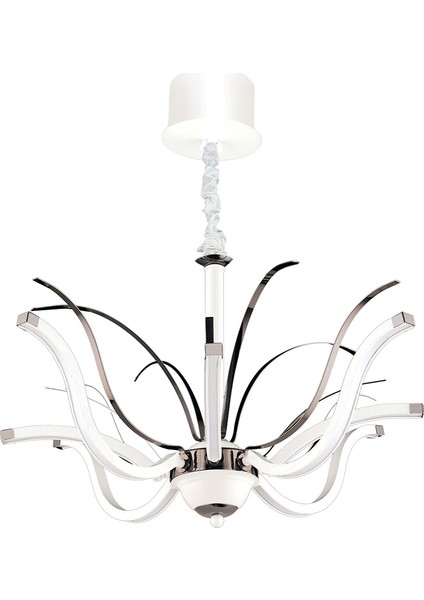 Tılsım-3 Metal Yaş Boyalı Krom Kaplamalı Ledli Avize