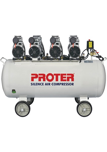 200 Lt Trifaze Sessiz & Yağsız Hava Kompresörü 4Hp 8Bar 3000W
