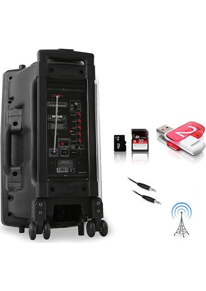 MD-86KP V1 30W USB/BT/TF/TWS Kablosuz Mikrofonlu Toplantı-Parti Hoparlör modelleri