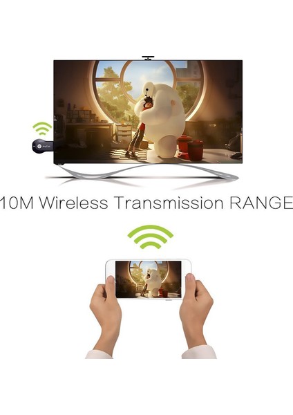 Anycast M2 Plus 2.Jenerasyon Hdmi Wifi Apple iPhone Uyumlu Samsung LG HTC Xiaomi Android ve IOS Tv Görüntü Aktarım Cihazı