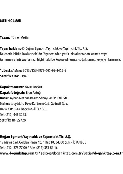 Metin Olmak - Tümer Metin modelleri