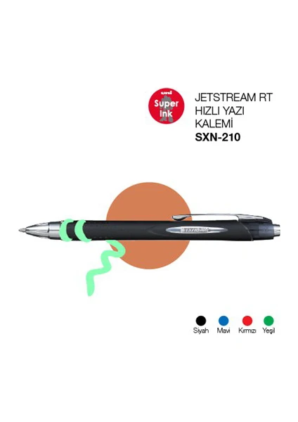 Uni-ball Jetstream RT Hızlı Yazı Kalemi 1.0 1'li (SXN-210)-Mavi