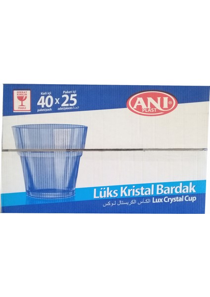 Anı Lüks Kristal Bardak 1.000 Adet