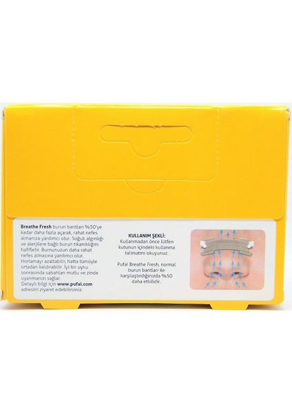 Breathe Fresh Burun Bandı Large Boy 66 mm 19 mm 10 Adet 1 Kutu fiyatları
