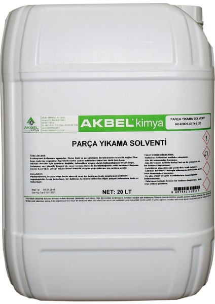 Parça Yıkama Solventi 20 lt