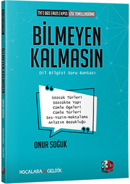 Hocalara Geldik Bilmeyen Kalmasın Dil Bilgisi Soru Bankası