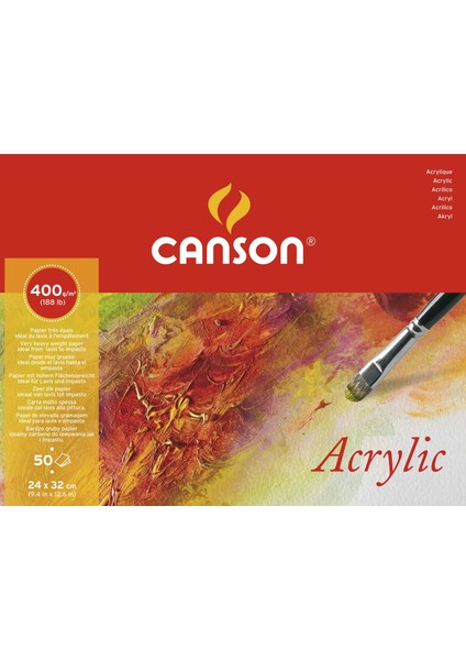 CANSON AKRİLİK BLOK 24x32 YAPIŞKANLI 400 GR 50 SAYFA 200807412