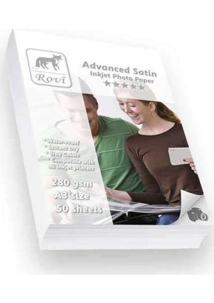 Advanced Satin Fotoğraf Kağıdı - 280Gsm - 50Yp - A3+