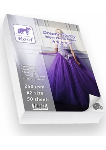 Dream Parlak Fotoğraf Kağıdı 240gsm 50yp A2
