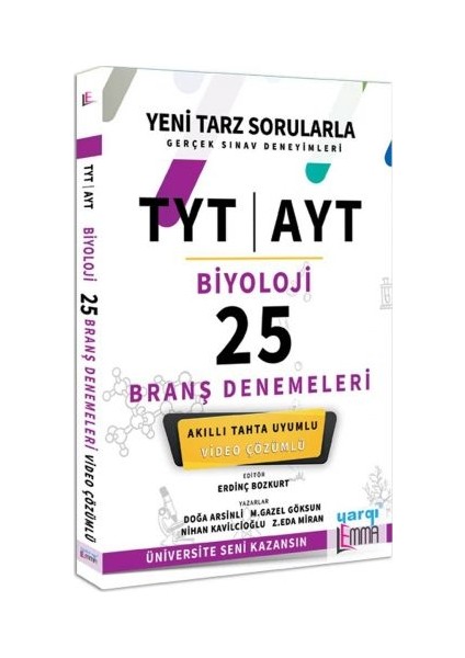 TYT AYT Biyoloji Video Çözümlü 25 Branş Denemeleri - Doğa Arsinli