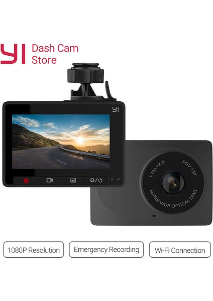 Akıllı Araç İçi Kamera Siyah - 130° Geniş Açı Lens -1080p - Global Versiyon fırsatları