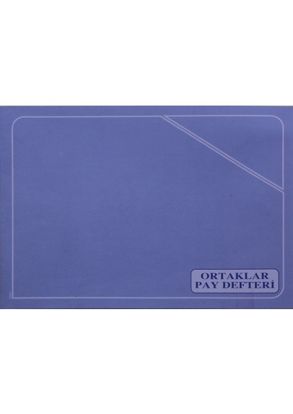 Ortaklar Pay Defteri Karton Kapak 40 Yaprak