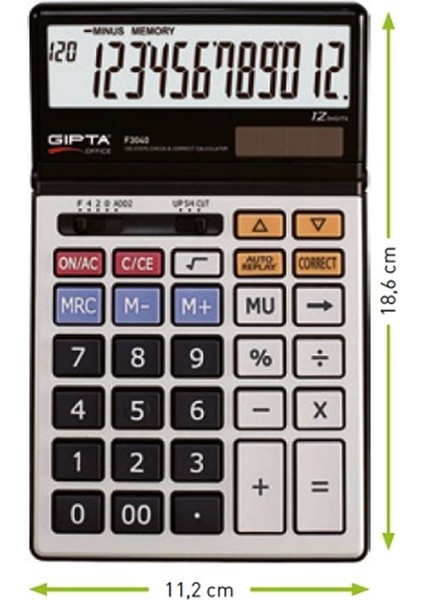 Hesap Makinesi 12 Hane Masa Tipi F304000