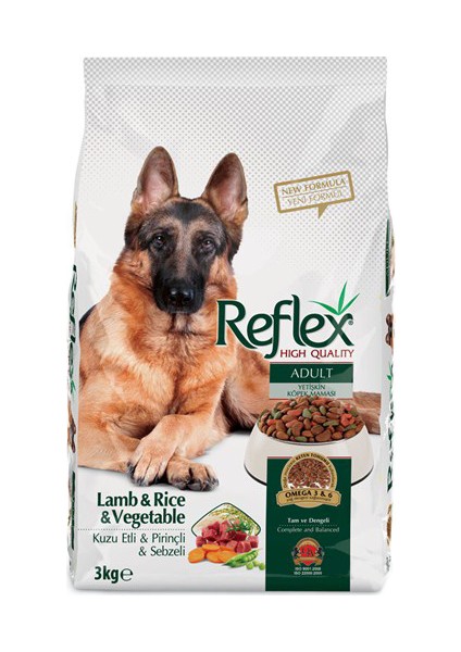 Kuzu Eti Pirinç ve Sebzeli Yetişkin Köpek Maması 3kg