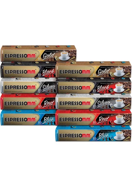 Karışık Kapsül Kahve (100 Adet) - Nespresso Uyumlu