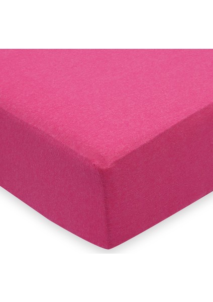 Lastikli Penye Çarşaf 100 x 200 cm Fuşya
