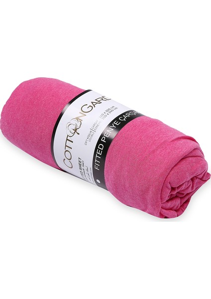 Lastikli Penye Çarşaf 100 x 200 cm Fuşya fırsatları