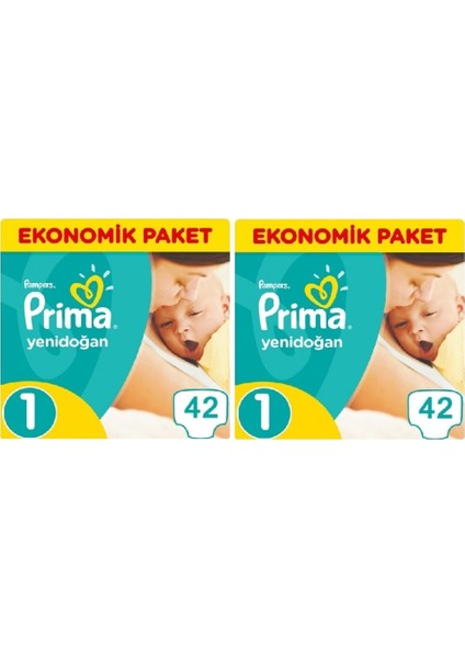 Yenidoğan 1 Numara Bebek Bezi 42 x 2=84 Adet 2-5 kg